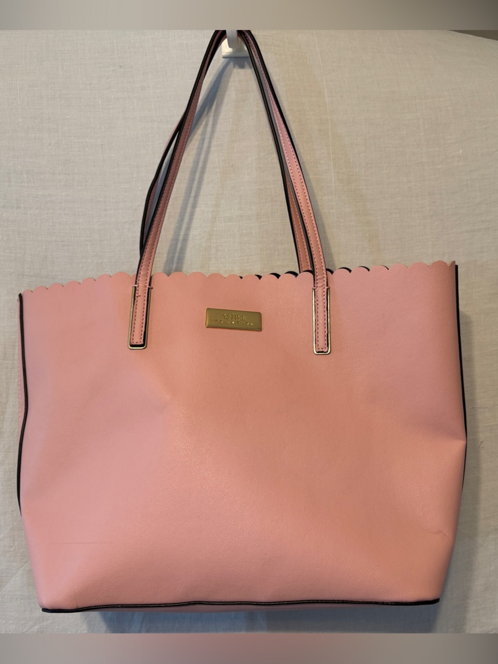 Trina Turk Pink Scalloped Tote Bag